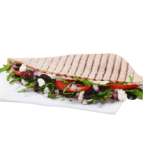 Vollkorn-Flatbread Oliven Schafskäse (vegetarisch)