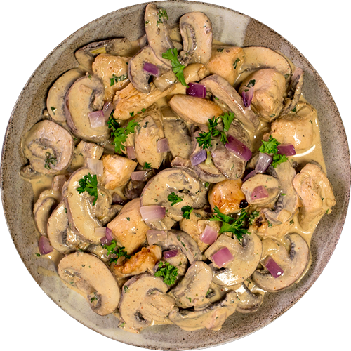 Champignon Pfanne mit Hähnchen