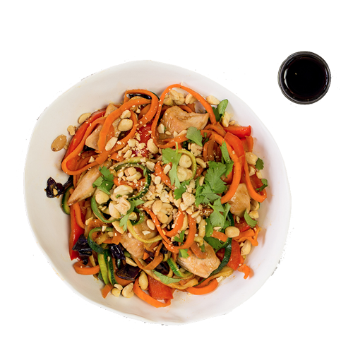 Pad Thai Salat mit Zucchininudeln