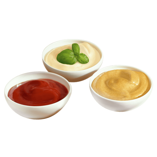 Dipper Set mit drei Saucen