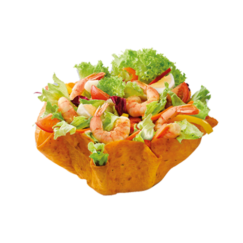 Salat mit Riesengarnelen