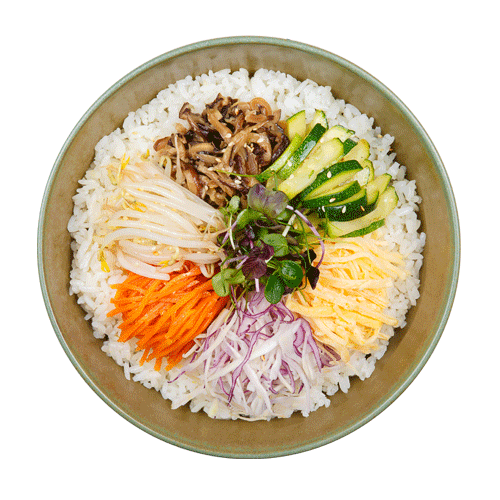 Gemüse Bibimbap (vegetarisch, scharf)