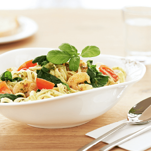 Pasta Gamberetti e Spinaci