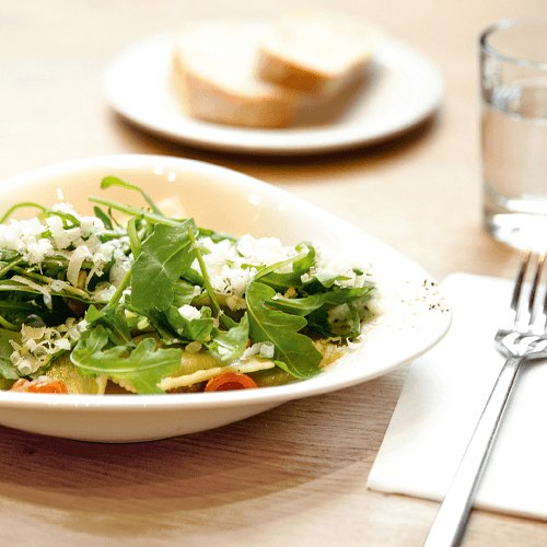 Ravioli con Ricotta e Rucola