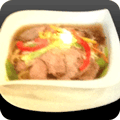 Noodle soup with beef and vegetables