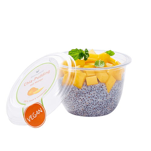 Chia Pudding mit Mango (vegan)