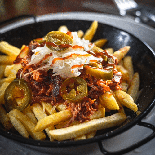 Poutine mit Pulled Pork