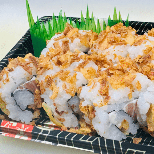 Lachs-Frischkäse Röstzwiebel Maki (8 Stück)