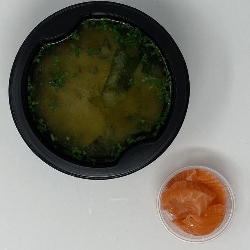 Misosuppe mit Lachs
