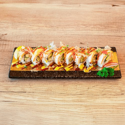 Ura Maki Flambé Salmon