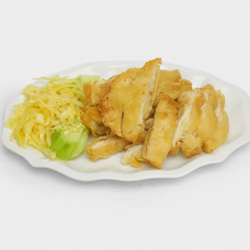Knuspriges Hühnerfleisch mit Sauce