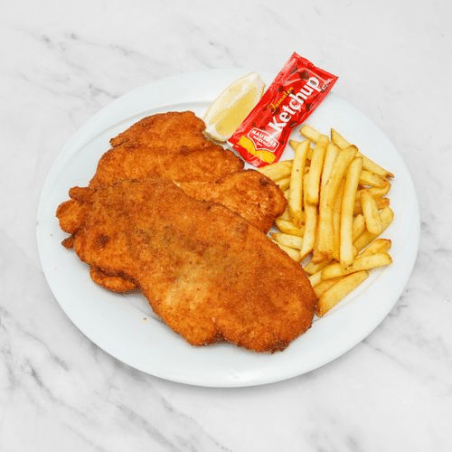 Hühnerschnitzel gebacken