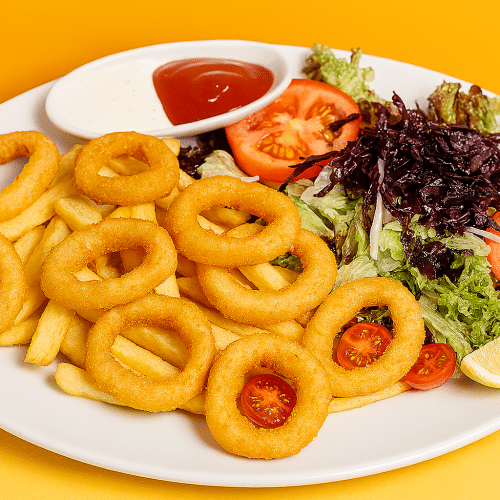 Gebackene Calamari