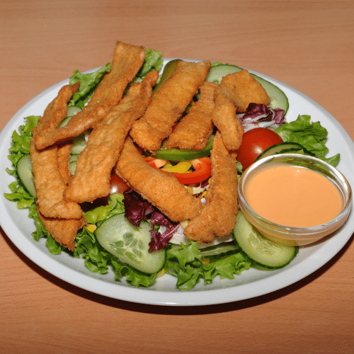 Gartensalat mit Putenstreifen (klein)