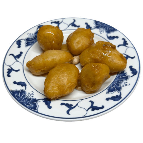 Gebackene Früchte mit Mandeln und Honig