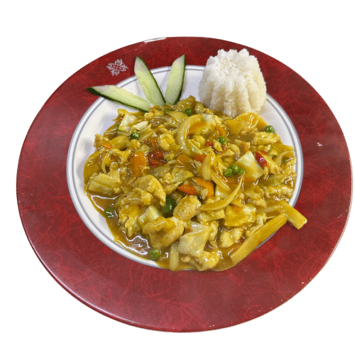 Hühnerfleisch mit Curry