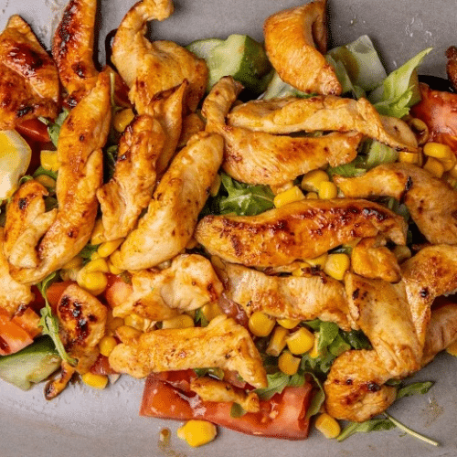 Hühnerstreifen-Salat