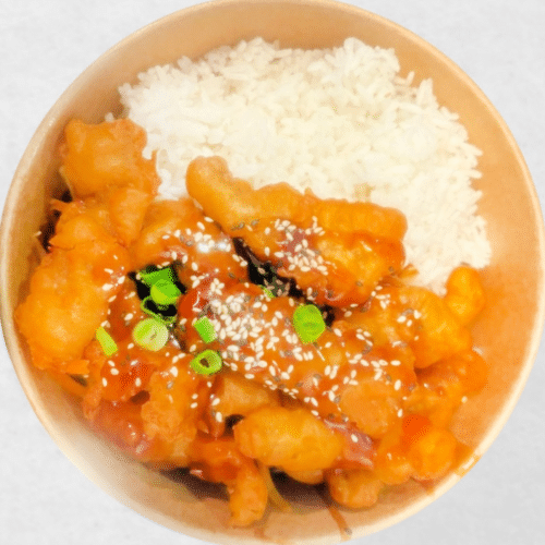 Mittagsmenü 3: Gai Fan Lachs mit Teriyaki Sauce