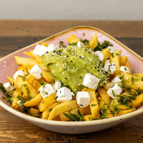 Pommes Guacamole und Feta (veggie)