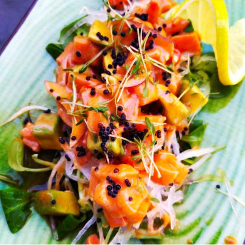 Fjord-Forelle Ceviche (leicht scharf)