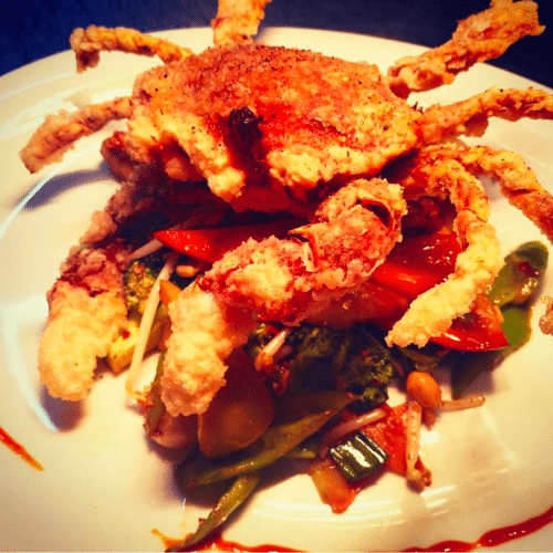 Frittierte Schianla Softshellcrab