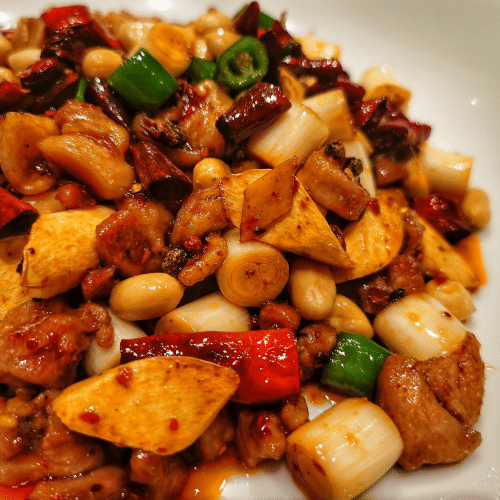 Gong Bao Maishähnchen (leicht scharf)