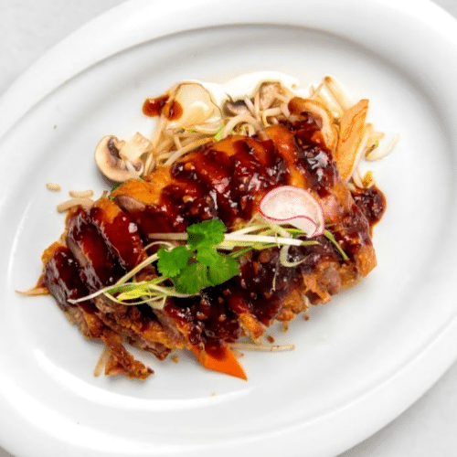 Roast Ente a la Chili und Pfeffer (leicht scharf)
