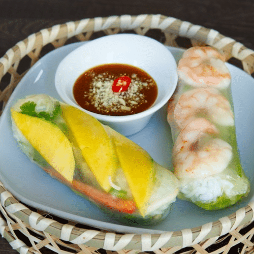 Sommerrolle mit fried Tofu (vegan)