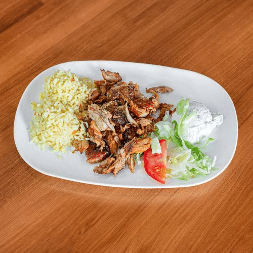 Gyros Teller mit Reis