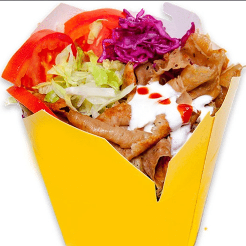 Kebap box mit Putenfleisch