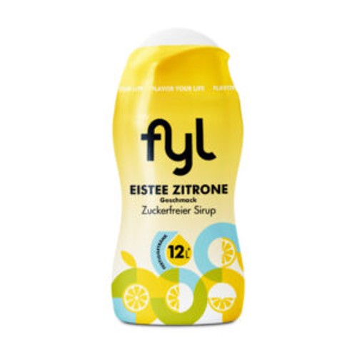 fyl Zuckerfreier Sirup Eistee Zitrone für 12l, 48ml