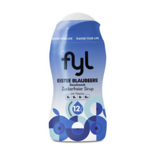 fyl Zuckerfreier Sirup Eistee Blaubeere für 12l, 48ml