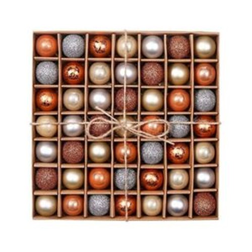 Christbaumkugeln Set 4cm Valery Madelyn silber-gold, 49stk