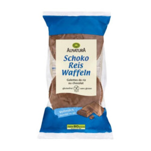 Alnatura Reiswaffel Vollmilchschokolade, 100g