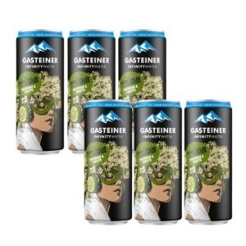 Gasteiner Holunder Limette Dose 6er, 1980ml