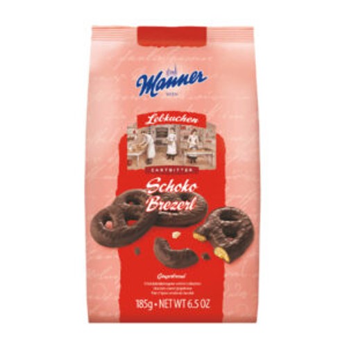 Manner Lebkuchen Brezerl Zartbitter, 185g