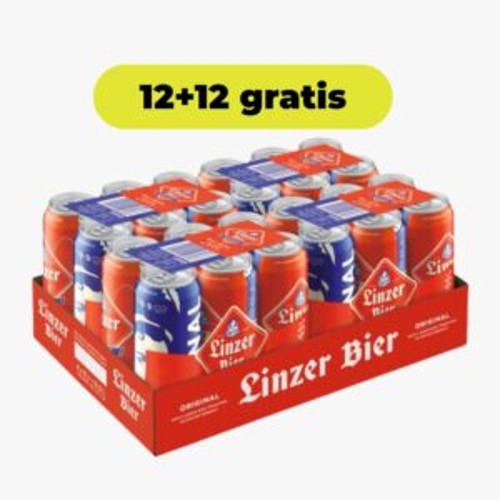 Linzer Bier Original Dose 12+12 gratis, 12000ml