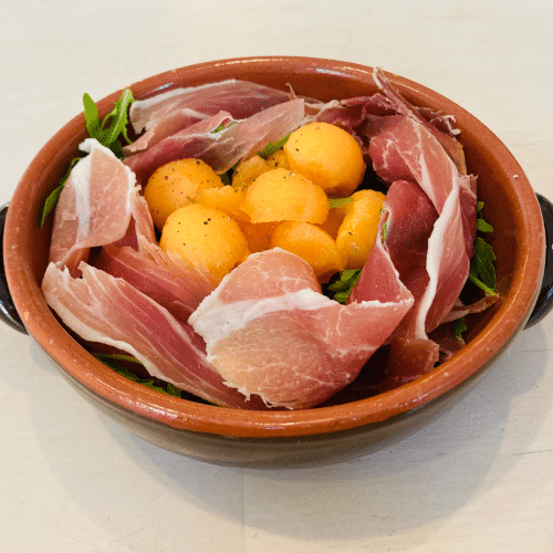 Prosciutto und Melone Salat