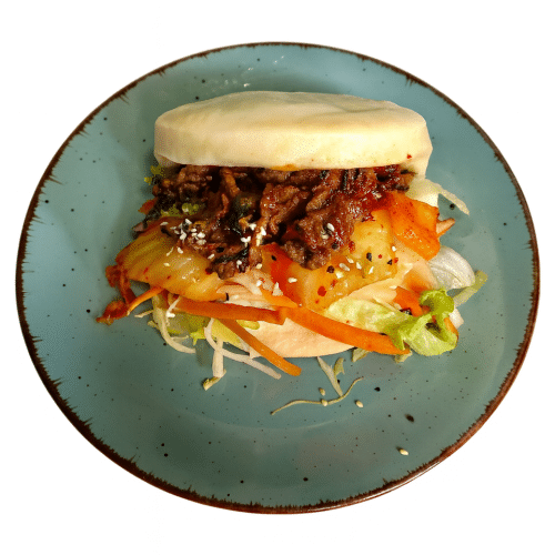 Bao Bun mit Rind bulgogi kimchi
