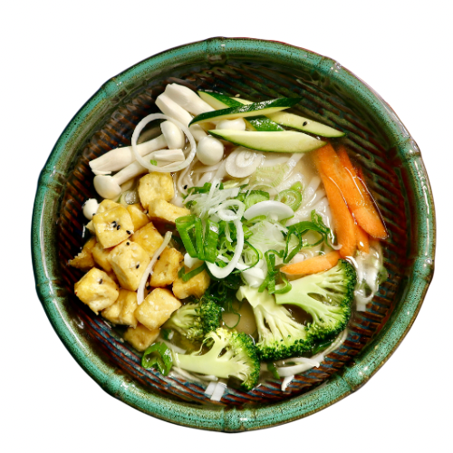 Pho Reisbandnudelsuppe mit Tofu