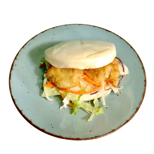 Bao Bun mit Hühnerfleisch (Sweet & spicy sauce)