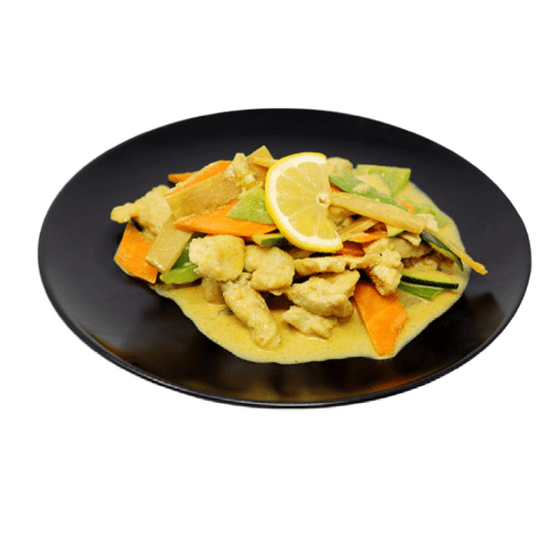 Thai Rot Curry Hühnerfleisch (leicht scharf)