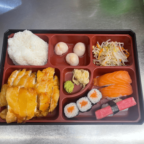 Chicken Bento mit Reis