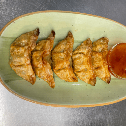 Gebackene Gyoza (vegetarisch, 6 Stück)