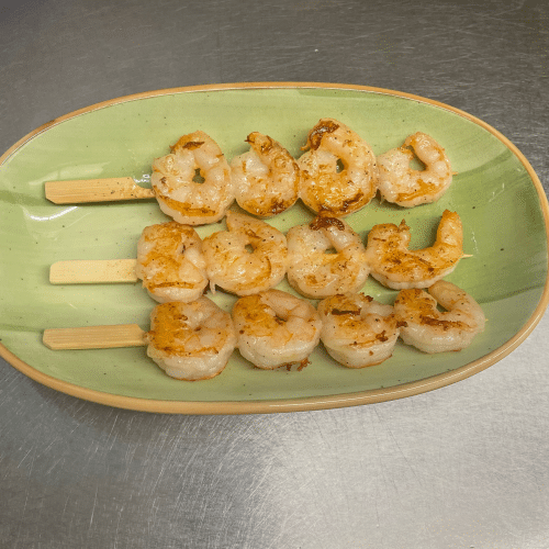 Gegrillter Shrimpspieß (3 Stück)