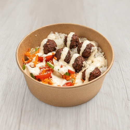 Vegan Meatball Dirty Rice Bowl