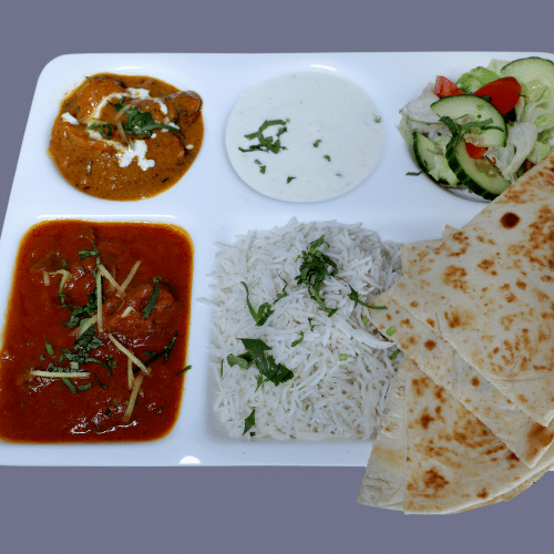Menü 2 -Lamm Rogan Josch, Malai Chicken