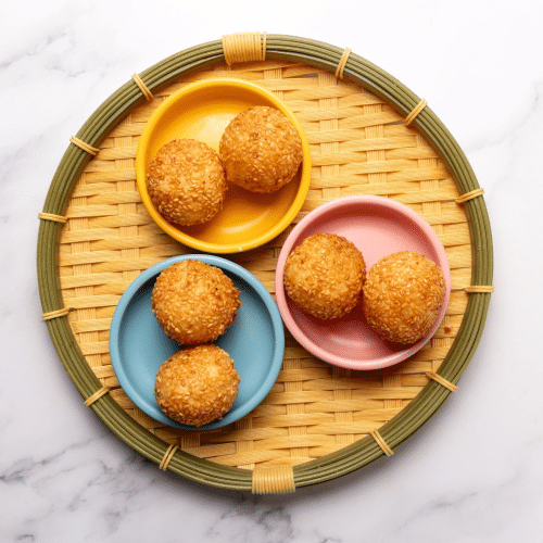 Dessert-Mittags-Menü - Sesambällchen (3 Stück, vegan)