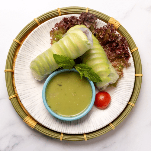 Vorspeise-Mittags-Menü - Sommerrolle Avocado (1 Stück, vegan)