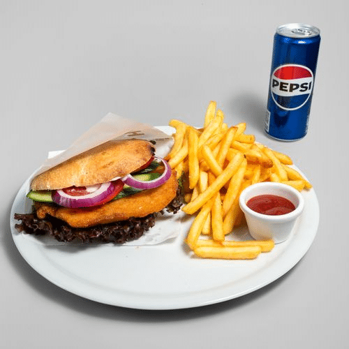 Hühnerschnitzel Sandwich Menü